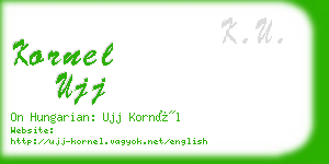 kornel ujj business card